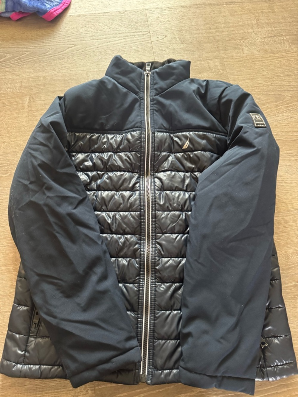 Nautica Black Water-Resistant Wind-Resistant Jacket